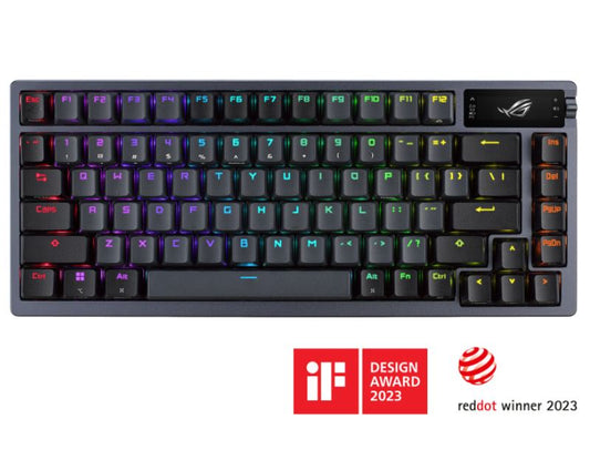 ASUS ROG AZOTH/NXSW/PBT (Snow Switch)  Gaming Keyboard, OLED Display, NX Snow Sw image 0