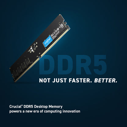 Crucial 64GB (2x32GB) DDR5 UDIMM 4800MHz CL40 Desktop PC Memory image 1