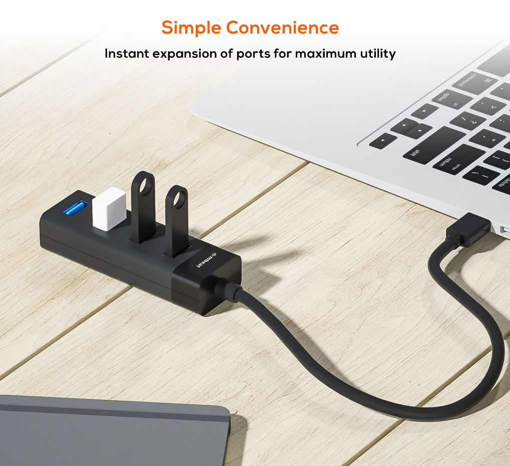 mbeat® 4-Port USB 3.0 Hub - Black image 3