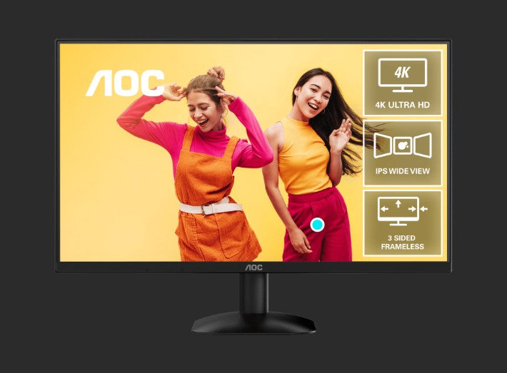 AOC 27' 4K 3840 x 2160 (UHD), IPS 60Hz, 4ms, HDR10,Low Blue Mode,HDMI 2.0 × 2, image 0