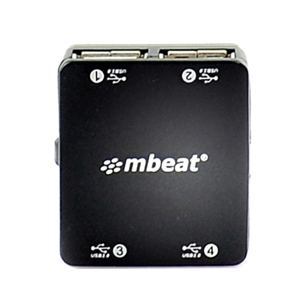 mbeat® 4 Port USB 2.0 Hub - USB 2.0 Plug and Play/ High Speed Interface/ Ideal image 1
