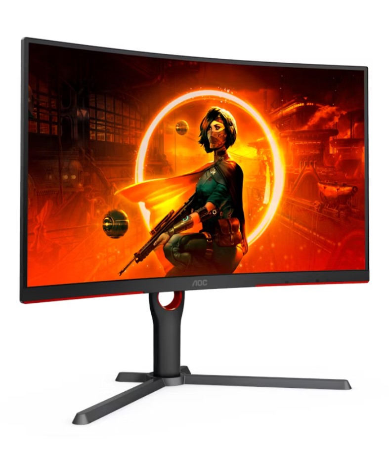 AOC 32' Curved 2K QHD (2560 x 1440) 0.5ms, 180hz, HDR10,  VA, Adaptive Sync, 300 image 0