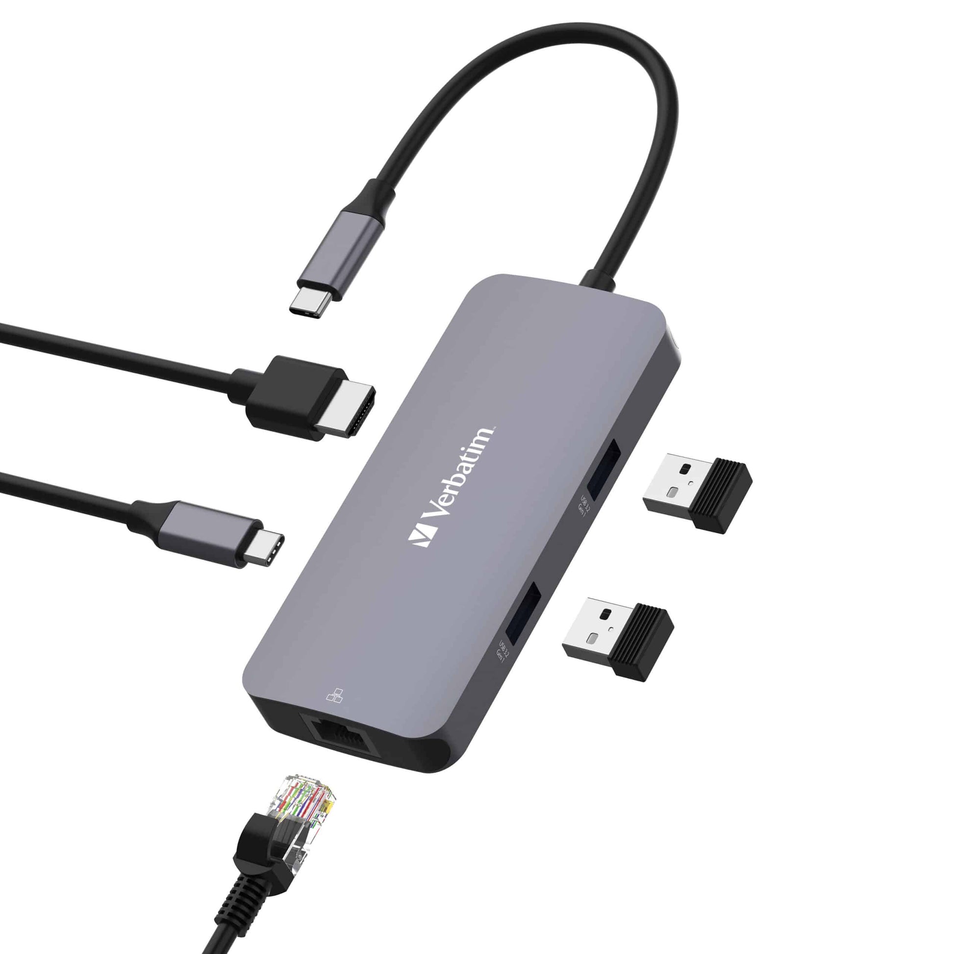 Verbatim USB-C Pro Multiport Hub 5 Port1 x HDMI, 1 x RJ45, 2 x USB-A 3.2 Gen1, 1 image 0