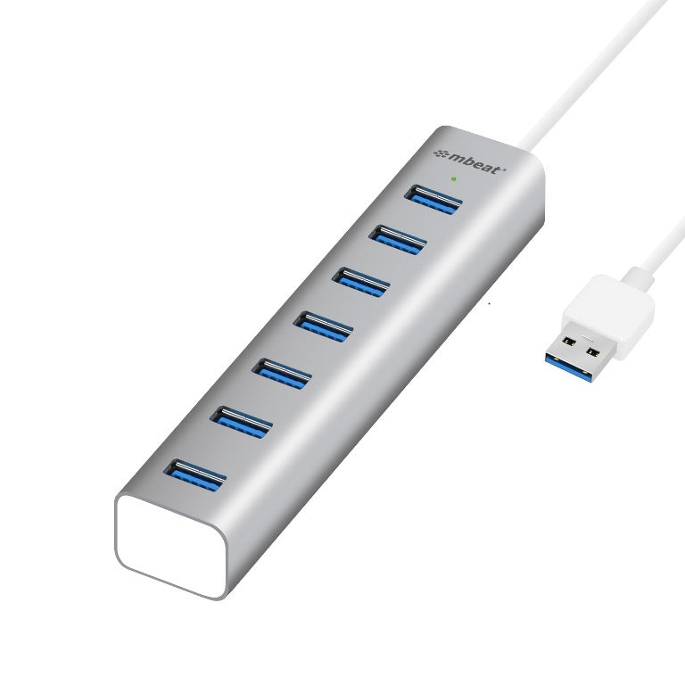 mbeat® 7-Port USB 3.0 Powered Hub - USB 2.0/1.1/Aluminium Slim Design Hub with image 0