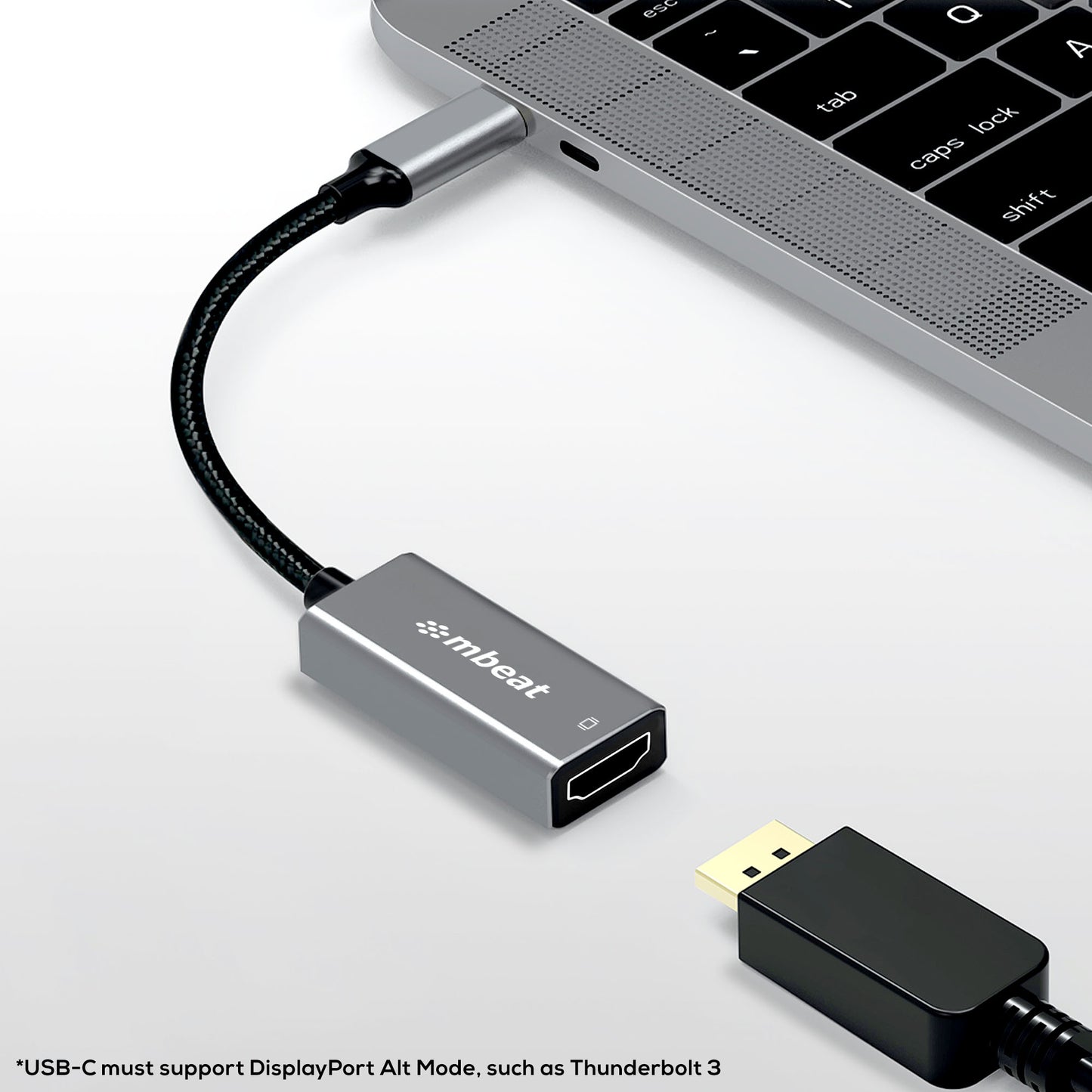 mbeat Tough Link 1.8m 4K USB-C to Display Port Cable - Converts USB-C to Display image 2