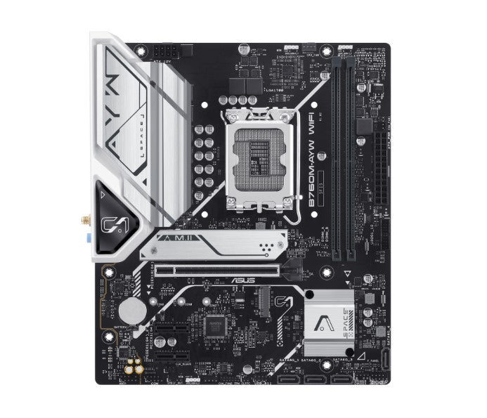 ASUS B760M-AYW WIFI Intel LGA 1700 mATX Motherboard 96GB, 2xDDR5 , 1 x PCIe 4.0 image 0