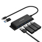 mbeat® Mountable 4-Port USB-A & USB-C Adapter Hub - 60cm Data Cable, USB 3.0, 2 image 0