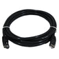 8Ware CAT6A Cable 0.25m (25cm) - Black Color RJ45 Ethernet Network LAN UTP Patch image 0