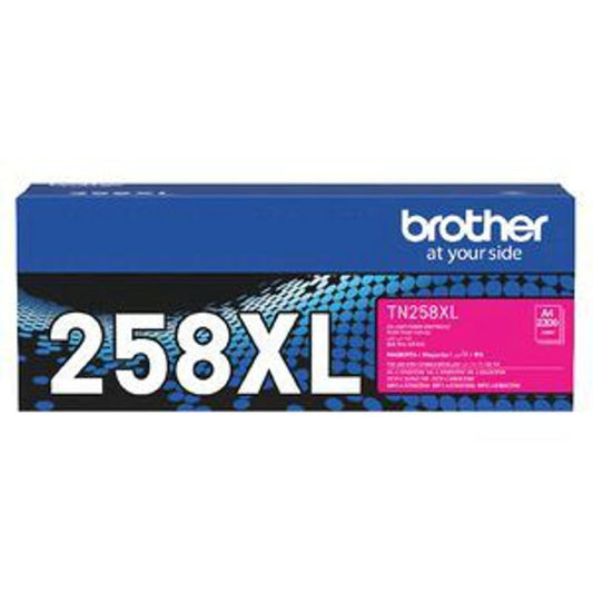 Brother TN-258XLM Magenta High Yield Toner Cartridge, up to 2300 pages image 0