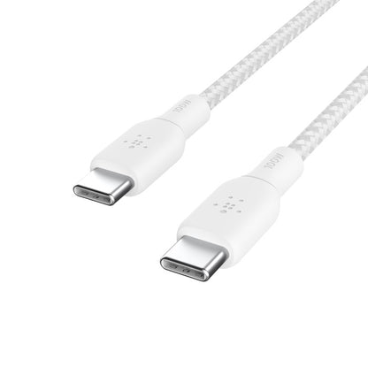 Belkin BoostCharge Braided USB-C to USB-C Cable 2M - White (CAB014bt2MWH), 100W, image 3