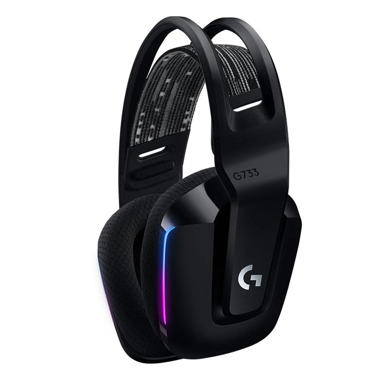 Logitech G733 Lightspeed Wireless RGB Gaming Headset Black USB Headphones Freque image 1