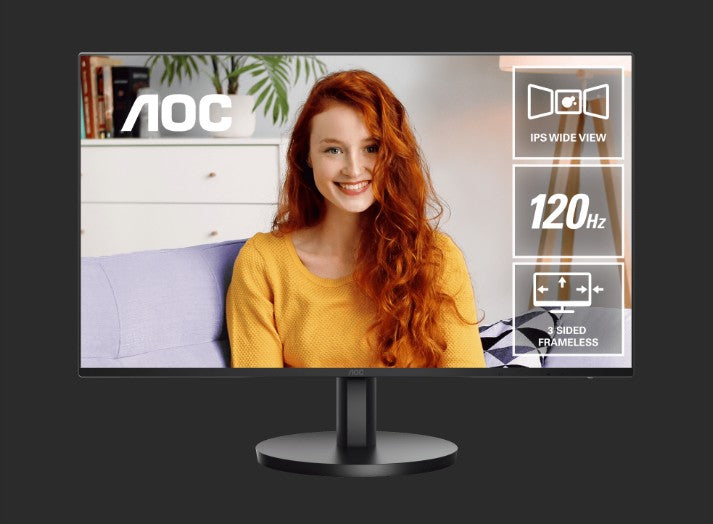 AOC 23.8' 1920 × 1080 FHD. 120Hz. 1ms. 4ms. Anti-Blue Light, USB-C (DP Alt, 65W image 0