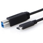 8Ware USB-C to USB-B Cable 1m Type-C to B Male to Male Black 10Gbps image 0