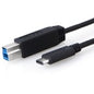 8Ware USB-C to USB-B Cable 1m Type-C to B Male to Male Black 10Gbps image 0