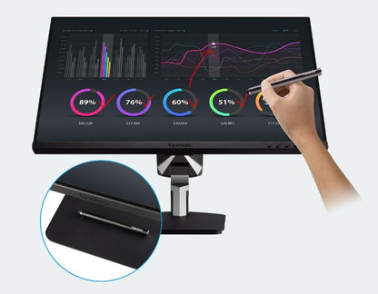 ViewSonic 24' TD2455 In-Cell 10 Point Touch Monitor with USB Type-C Input and Ad image 3