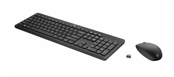 HP 235 USB Wireless Keyboard & Mouse Combo Reduced-sized & Low-Profile Quiet Key image 1
