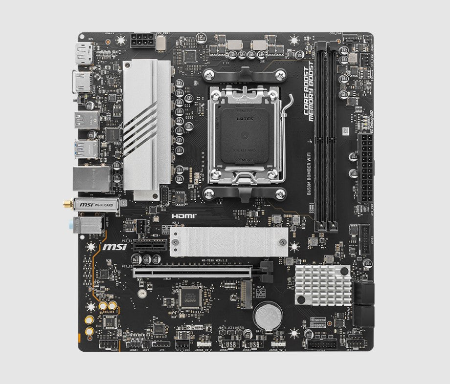 MSI B650M BOMBER WIFI AMD AM5 MATX Motherboard, 2x DDR5 ~128GB, 1x PCI-E x16, 2x image 1