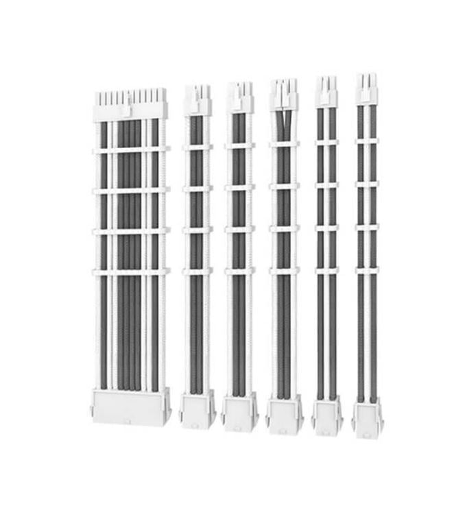 Antec CIP4 Cable Kit White Grey - 6 Pack, 24ATX, 4+4 EPS, 16AWG Thicker, High Pe