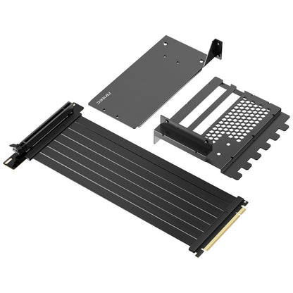 Antec AT-RCVB-BK200-PCIE5 RTX50 PCI-E 5.0 Riser Cable Vertical Bracket Kit - Black, 200mm, 64GB/s, 32GT/s, supports RTX 5090/RX 9070 XT, 1Y warranty