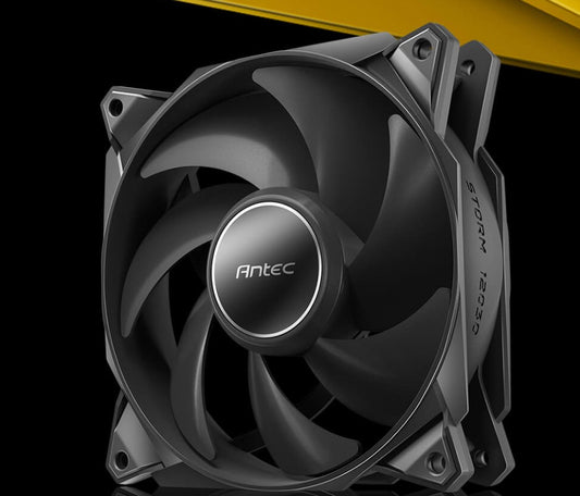 Antec StormT3 120mm PWM FDB FaN High Airflow 66.56 CFM, Air Pressure 2.7, Noise Level 25.8. Woven Cable, PMW Daisy Chain design, 3 Yrs Warranty(LS)