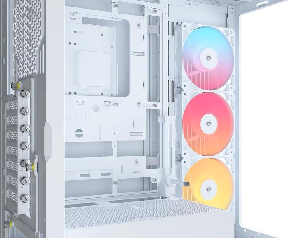 Corsair FRAME 4500X RS-R ARGB Panoramic Glass Mid-Tower PC Case White: 460mm GPU, 185mm CPU cooler, ARGB, USB 3.1, E-ATX support, smart cable routing