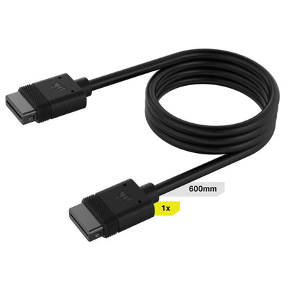Corsair  iCUE LINK Cable - 600mm x 1 Black. Stright Connectors.