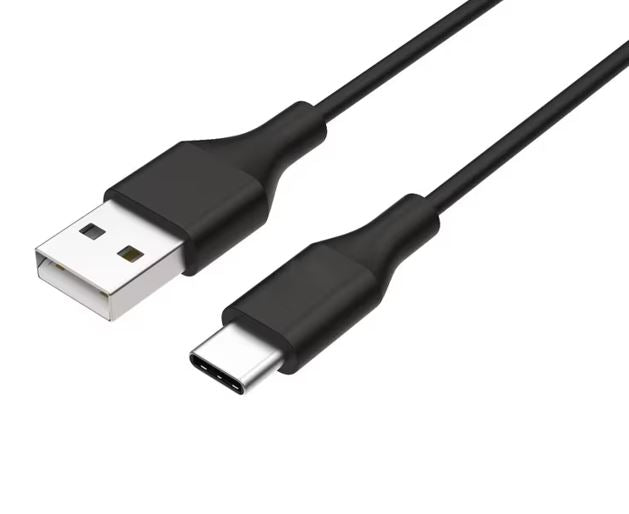 8ware 1m USB-C Type-C Data Sync Charger Cable Black Strong Braided Heavy Duty Ch