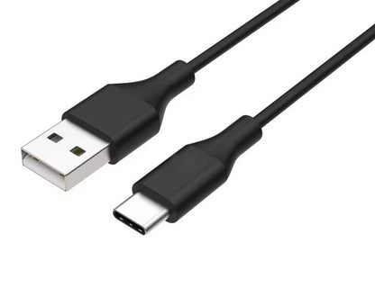 8ware 1m USB-C Type-C Data Sync Charger Cable Black Strong Braided Heavy Duty Ch