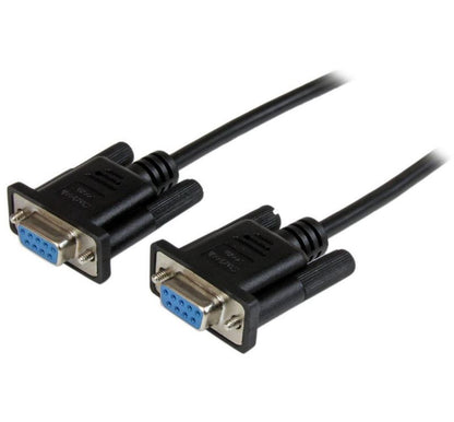 Astrotek 3m Serial RS232 Null Modem Cable - DB9 Female to Female 9 pin Wired Cro