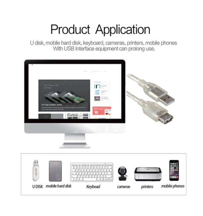 Astrotek USB 2.0 Extension Cable 30cm - Type A Male to Type A Female RoHS