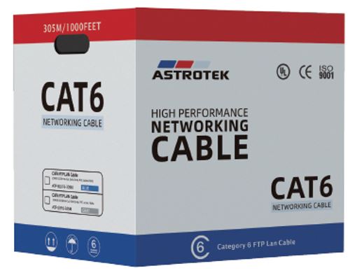 Astrotek CAT6 FTP Cable 305m Roll - Blue Full 0.55mm Copper Solid Wire Ethernet