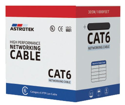Astrotek CAT6 FTP Cable 305m Roll - Blue Full 0.55mm Copper Solid Wire Ethernet