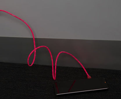 Astrotek 1m LED Light Up Visible Flowing Micro USB Charger Data Cable Pink Charg