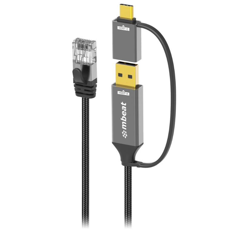 mbeat Tough Link 1.8m USB 3.2 Gen2 USB-C Cable - Space Grey transfer at speeds u