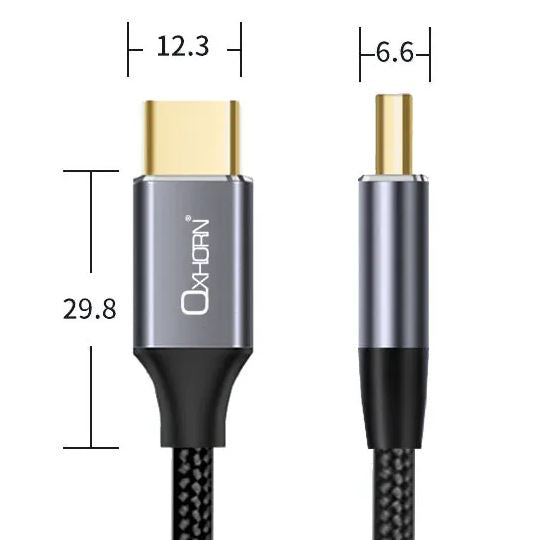 Oxhorn USB C to USB C 3.2 Gen2 Cable 3m 10Gbps 20V 5A 4K@60Hz video E-Marker Chip Cable