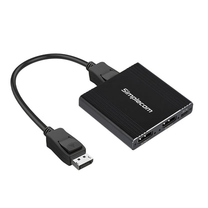 Simplecom CM214 DisplayPort Splitter 1 IN 2 OUT MST Hub for Dual Extended Screen