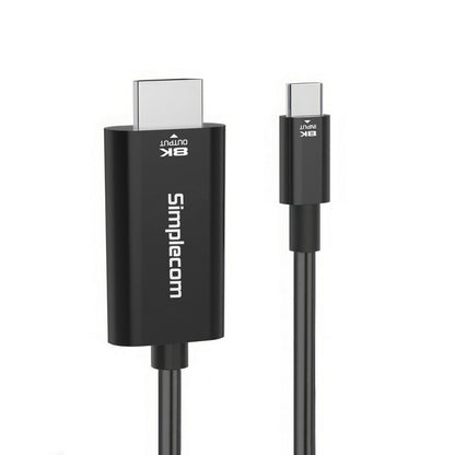 Simplecom DA324 USB-C to HDMI 2.1 Cable 2M, 8K@60Hz, DP1.4 Alt, HDCP1.4/2.3, HDR10, DSC1.1/1.2a, Audio LPCM/AC3/DTS/DTS-HD/Dolby MAT