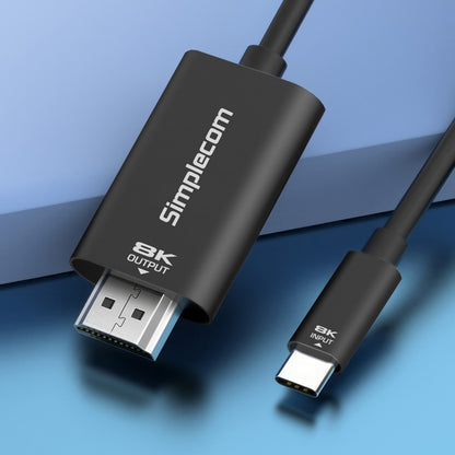 Simplecom DA324 USB-C to HDMI 2.1 Cable 2M, 8K@60Hz, DP1.4 Alt, HDCP1.4/2.3, HDR10, DSC1.1/1.2a, Audio LPCM/AC3/DTS/DTS-HD/Dolby MAT