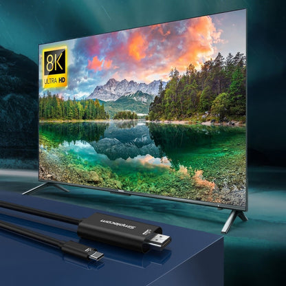 Simplecom DA324 USB-C to HDMI 2.1 Cable 2M, 8K@60Hz, DP1.4 Alt, HDCP1.4/2.3, HDR10, DSC1.1/1.2a, Audio LPCM/AC3/DTS/DTS-HD/Dolby MAT