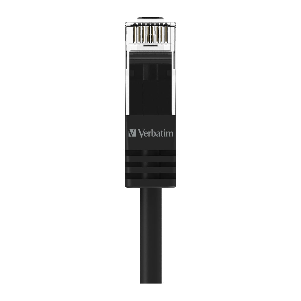 (LS)Verbatim CAT6 Premium Fast Ethernet 1m - Black, 1000 Mbps, 250 Mhz Bandwidth, 100BBASE-T, Oxygen-FREE Gold Plated 26AWG Copper Wire Cable