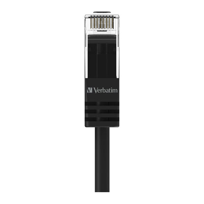 (LS)Verbatim CAT6 Premium Fast Ethernet 1m - Black, 1000 Mbps, 250 Mhz Bandwidth, 100BBASE-T, Oxygen-FREE Gold Plated 26AWG Copper Wire Cable