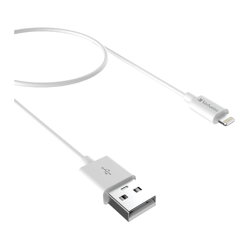 Verbatim Charge & Sync Lightning Cable 50cm - White--Lightning to USB A