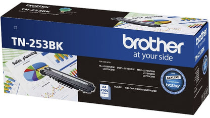 Brother TN-253BK Black Toner Cartridge to Suit -  HL-3230CDW/3270CDW/DCP-L3015CD