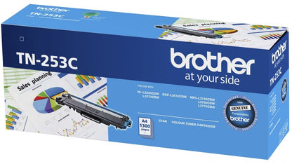 Brother TN-253C Cyan Toner Cartridge to Suit -  HL-3230CDW/3270CDW/DCP-L3015CDW/