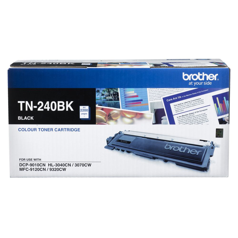TN-240BK COLOUR LASER TONER - BLACK TONER CARTRIDGE TO SUIT HL-3040CN/3045CN/307