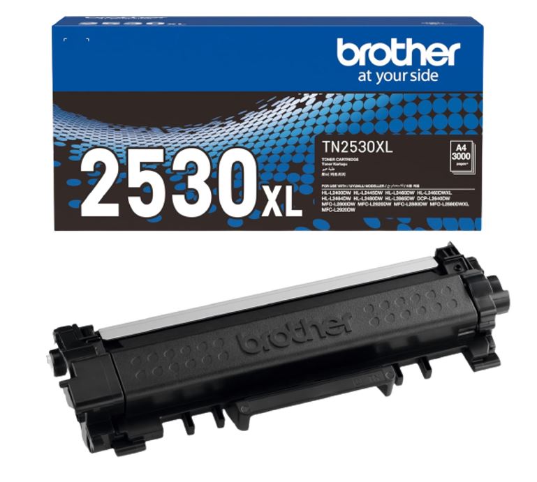 Brother TN-2530XL **NEW** MONO LASER TONER - HIGH YIELD CARTRIDGE TO SUIT MFC-L2