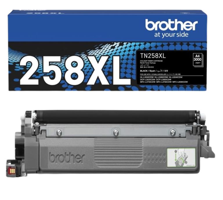 Brother TN-258XLBK **NEW** BLACK HIGH YIELD TONER CARTRIDGE TO SUIT MFC-L8390CDW/MFC-L3760CDW/MFC-L3755CDW/DCP-L3560CDW/DCP-L3520CDW/HL-L8240CDW/HL-L3