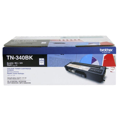 Brother TN-340BK Colour Laser Toner - Standard Yield Black, HL-4150CDN/4570CDW,
