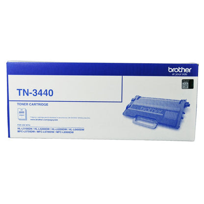 Brother TN-3440 Mono Laser Toner - High Yield- HL-L5100DN, L5200DW, L6200DW, L64