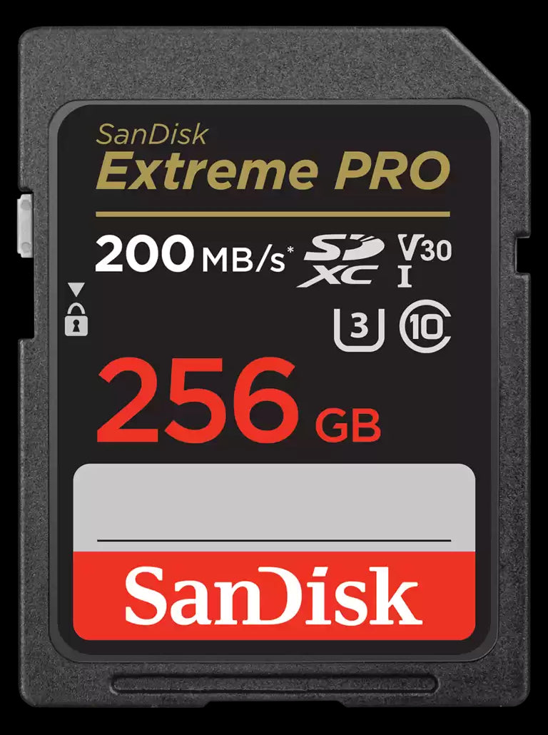 SanDisk 256GB Extreme PRO Memory Card 200MB/s Full HD & 4K UHD Class 30 Speed Sh